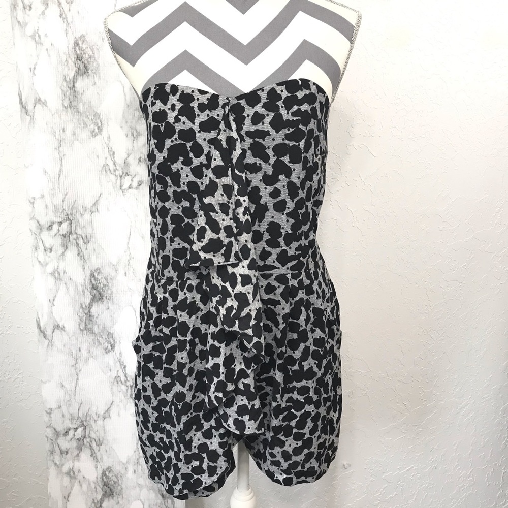 Express Strappless Animal Print Romper SZ 10